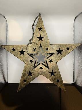 Northlight Stars Within a Star Metal Tealight Candle Holder